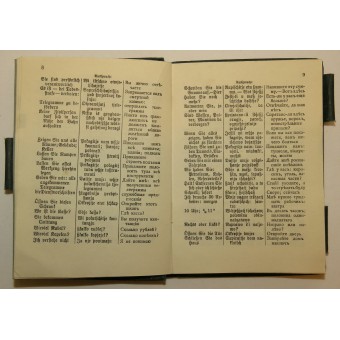 Militär frasbok för första världskriget med tyska-ryska och tyska-polska fraser. Espenlaub militaria